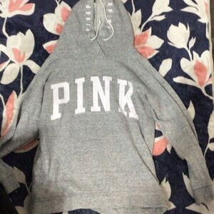 Gray PINK Hoodie